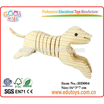 Kindergarten Kids Play DIY Painting Pard Wooden Toy Animal